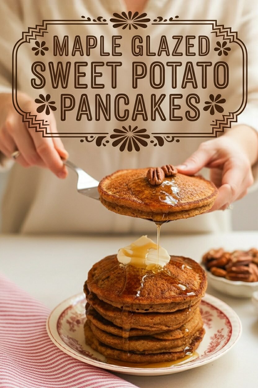 Maple Glazed Sweet Potato Pancakes