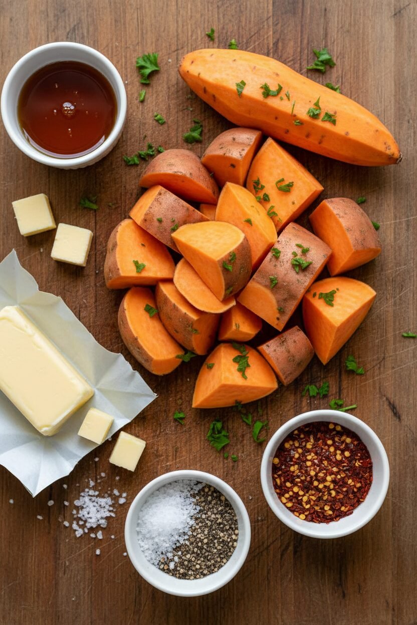 Maple Glazed Sweet Potato Wedges