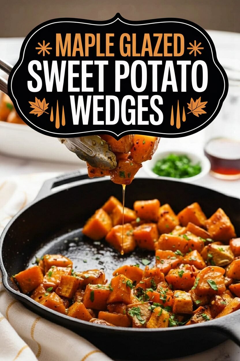 Maple Glazed Sweet Potato Wedges