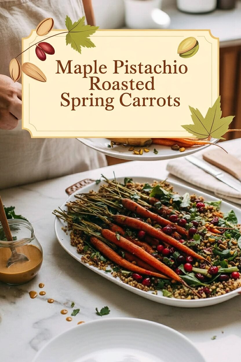 Maple Pistachio Roasted Spring Carrots
