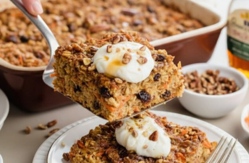 Carrot Cake Baked Oatmeal for Meal Prep
