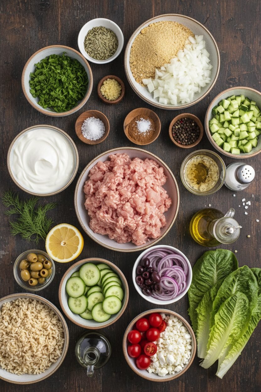 Mediterranean Chicken Meatball Grain Bowls