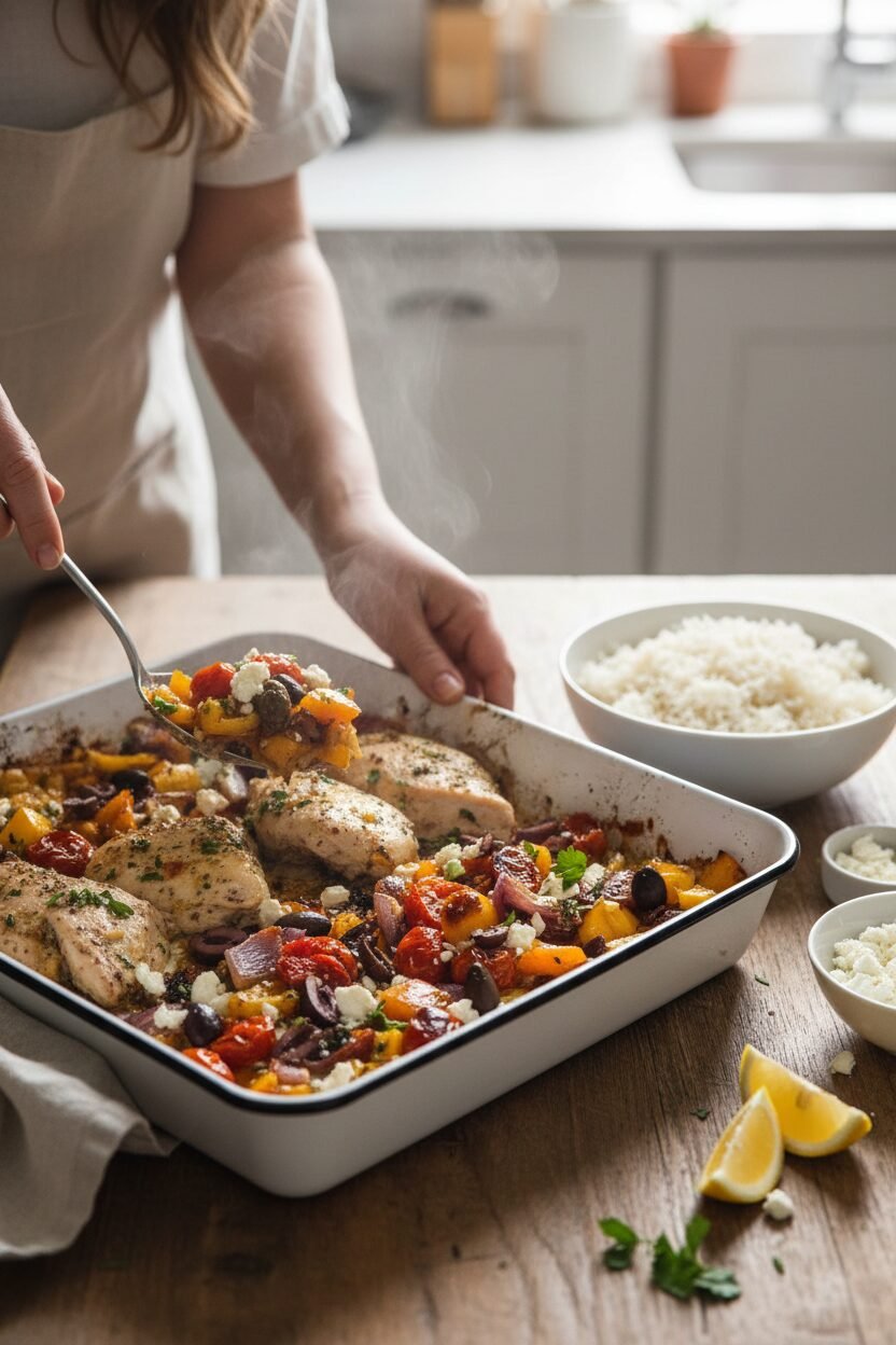 Mediterranean Chicken and Vegetable Bake