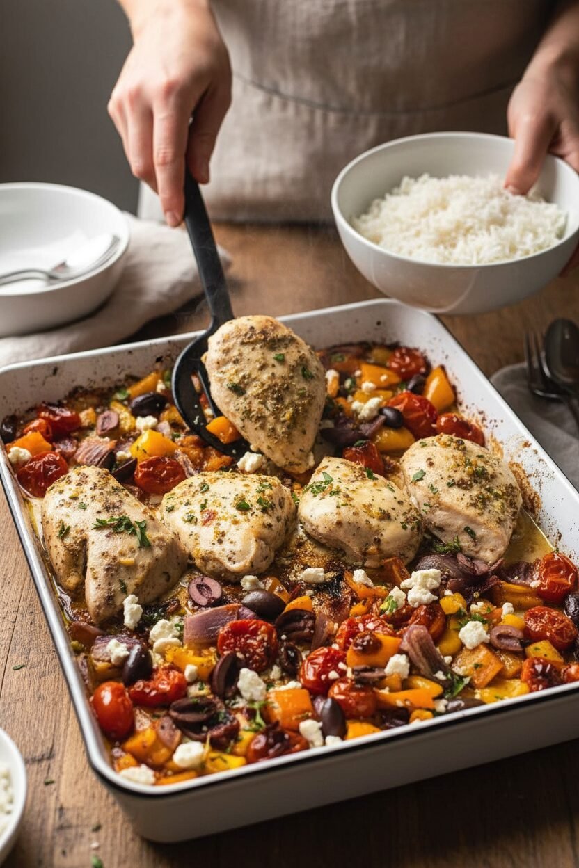 Mediterranean Chicken and Vegetable Bake