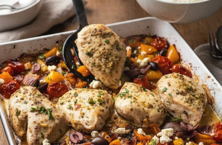 Easy Sheet Pan Greek Chicken and Veggies