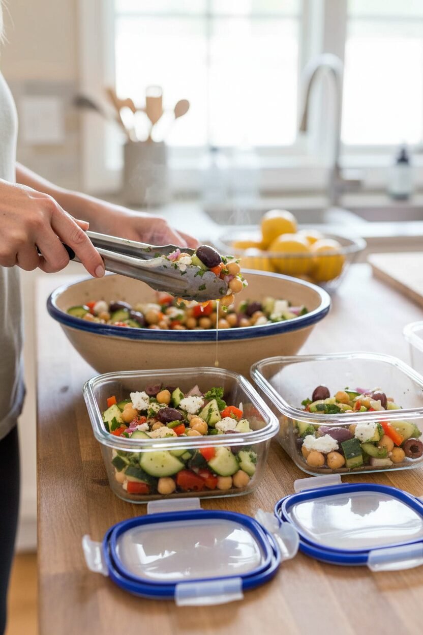 Mediterranean Chickpea Salad for Weekly Lunches