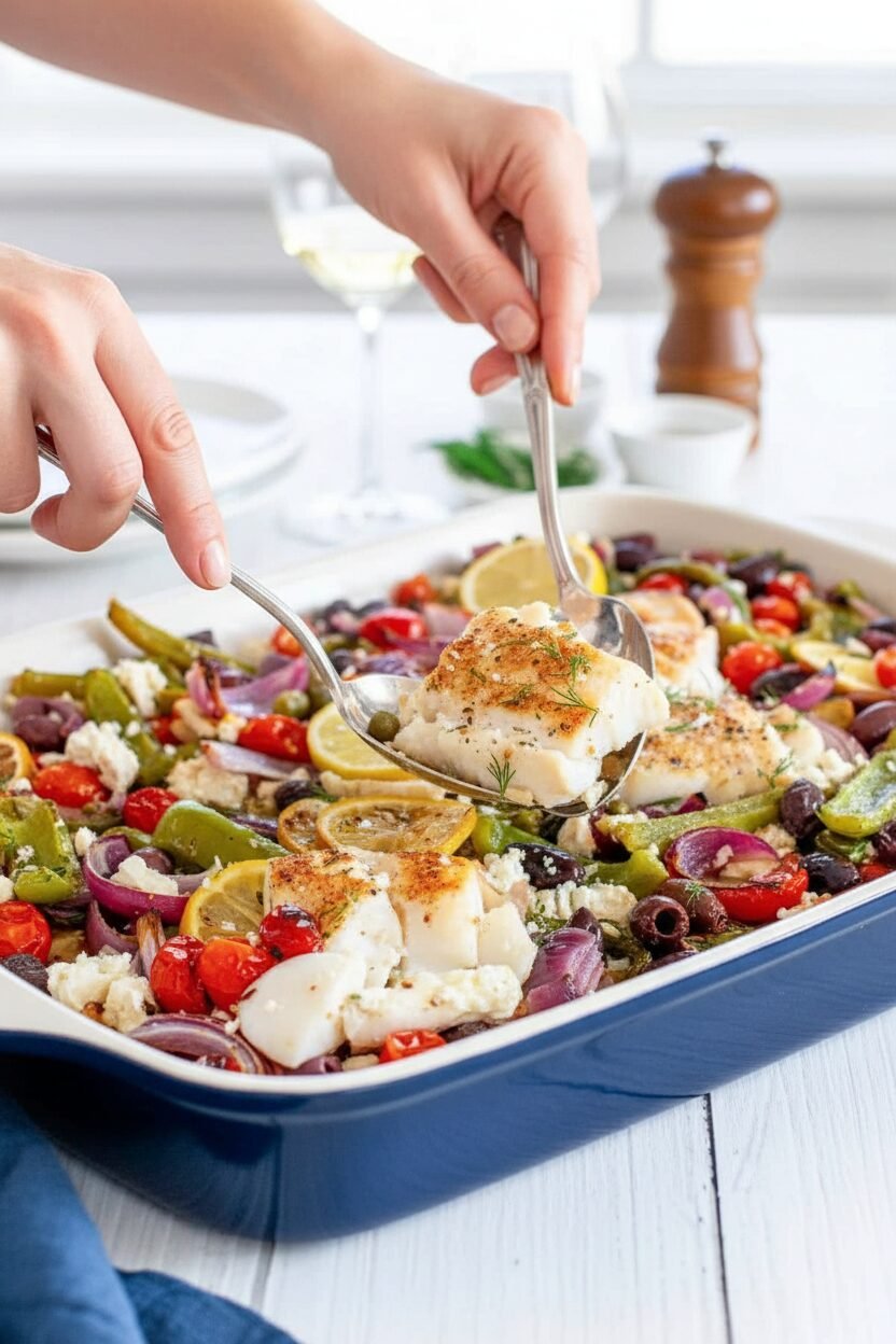 Mediterranean Cod and Vegetable Bake