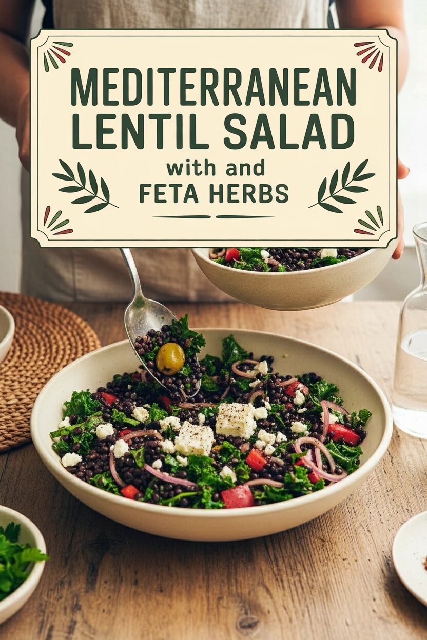 Mediterranean Lentil Salad with Feta and Herbs