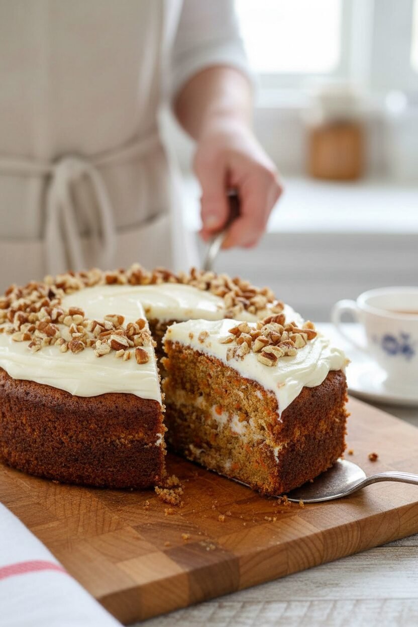 Moist Carrot Cake with Cream Cheese Frosting