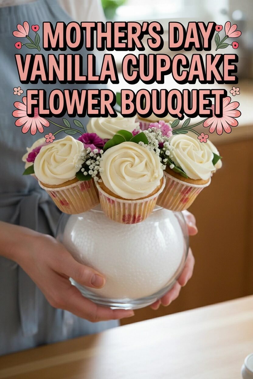 Mother's Day Vanilla Cupcake Flower Bouquet