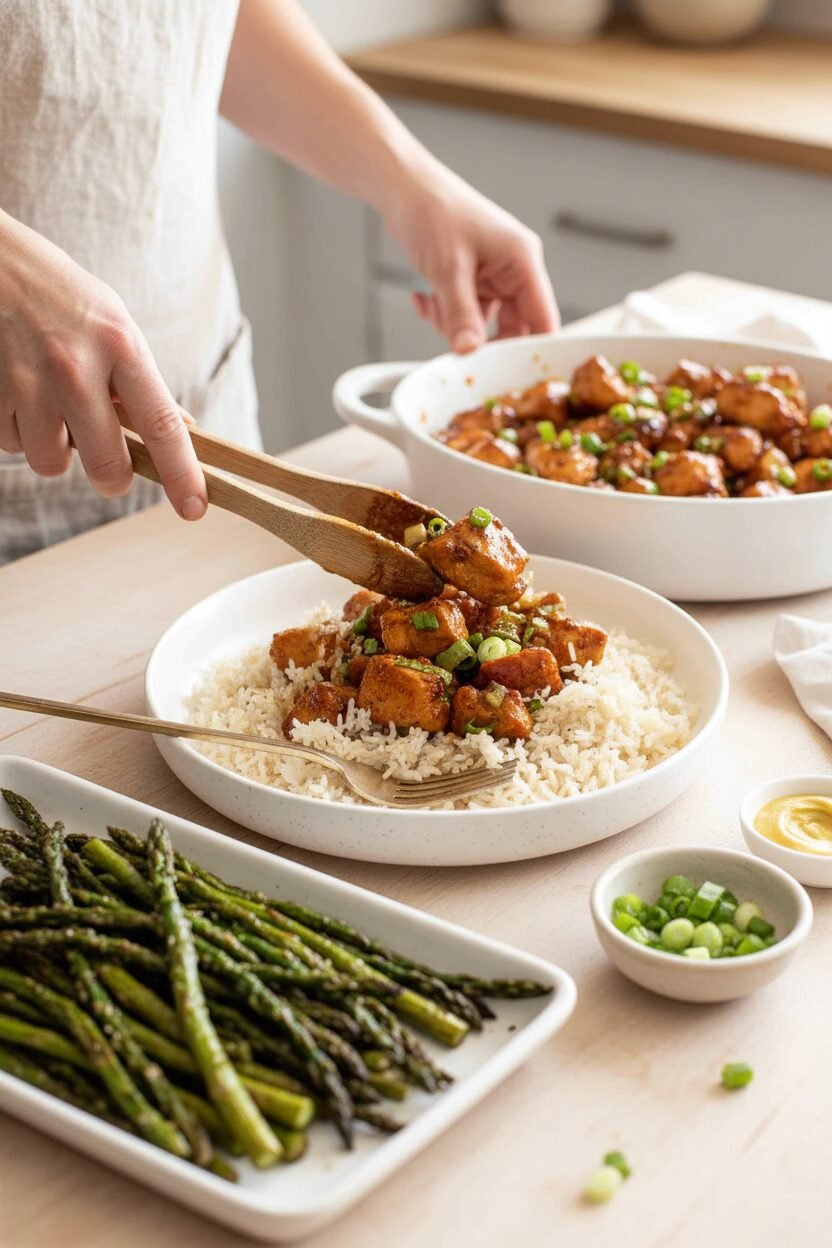 Mustard Glazed Chicken with Roasted Asparagus