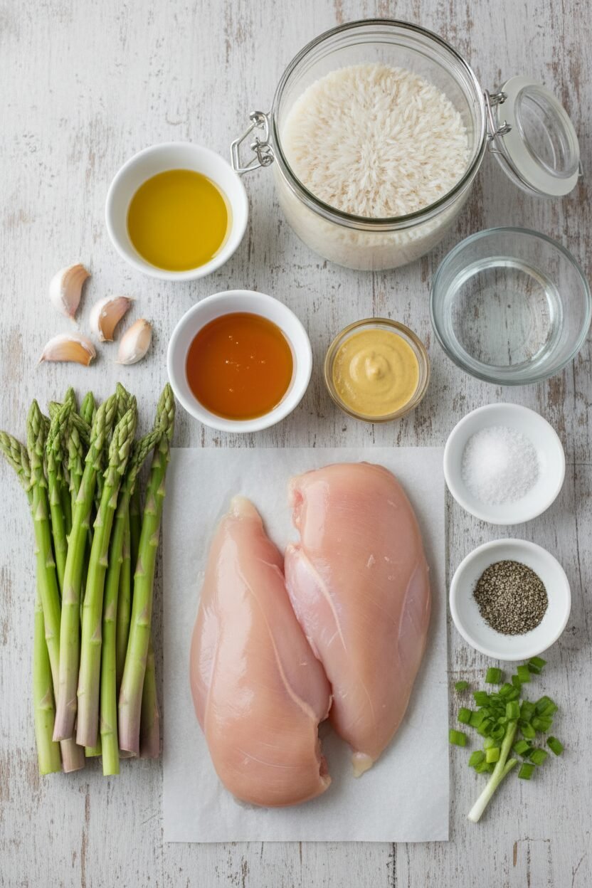 Mustard Glazed Chicken with Roasted Asparagus