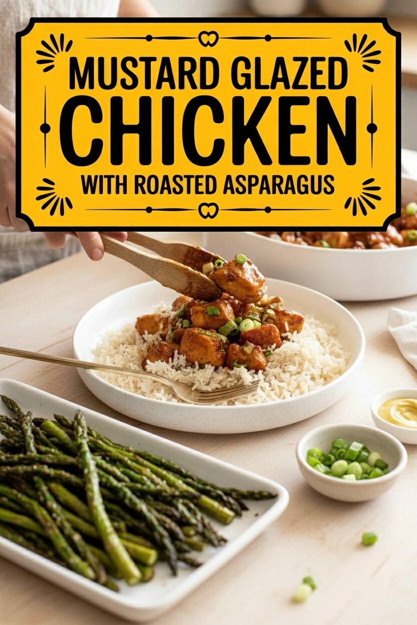 Mustard Glazed Chicken with Roasted Asparagus