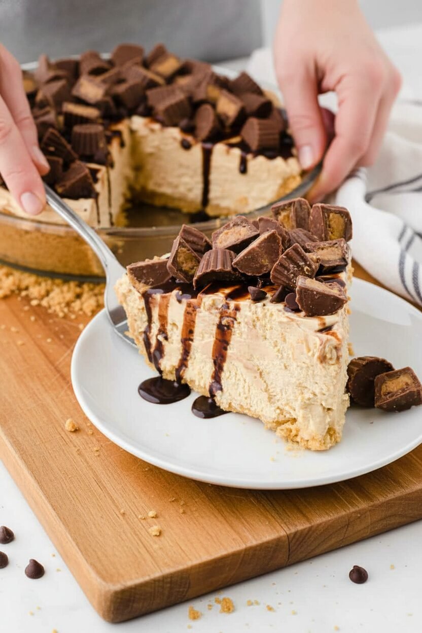 No Bake Peanut Butter Dream Pie
