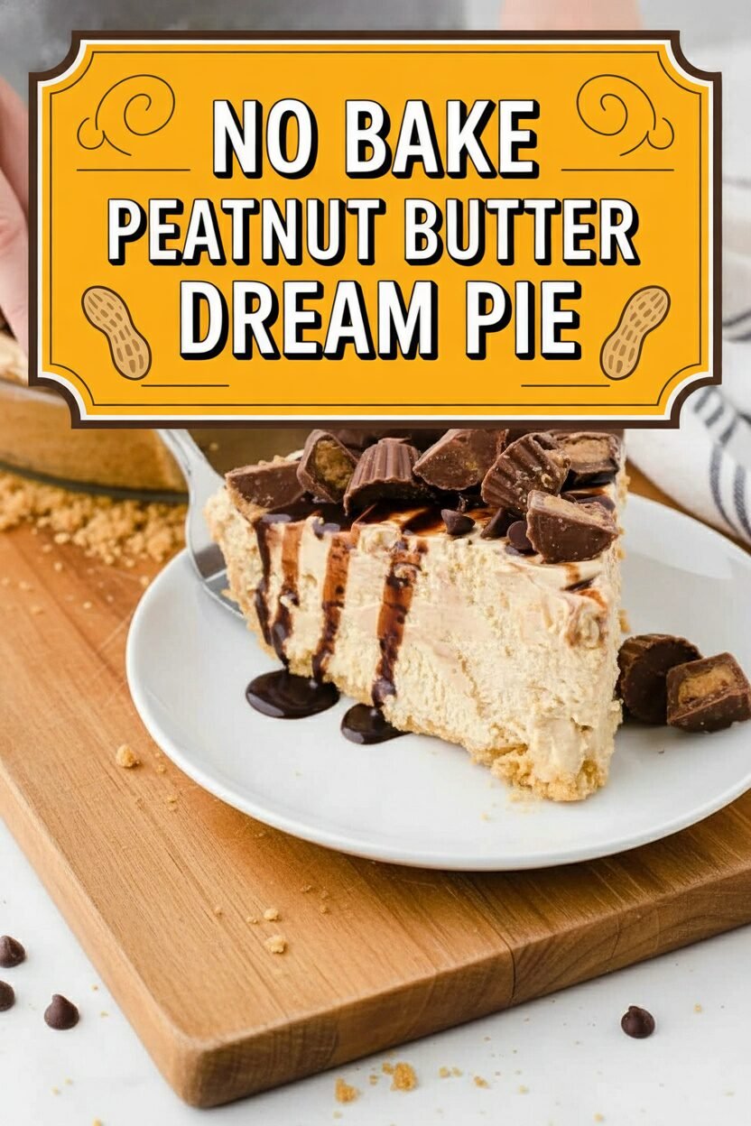 No Bake Peanut Butter Dream Pie