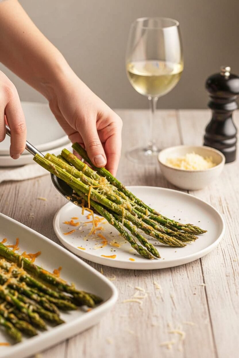Parmesan Garlic Air Fryer Asparagus