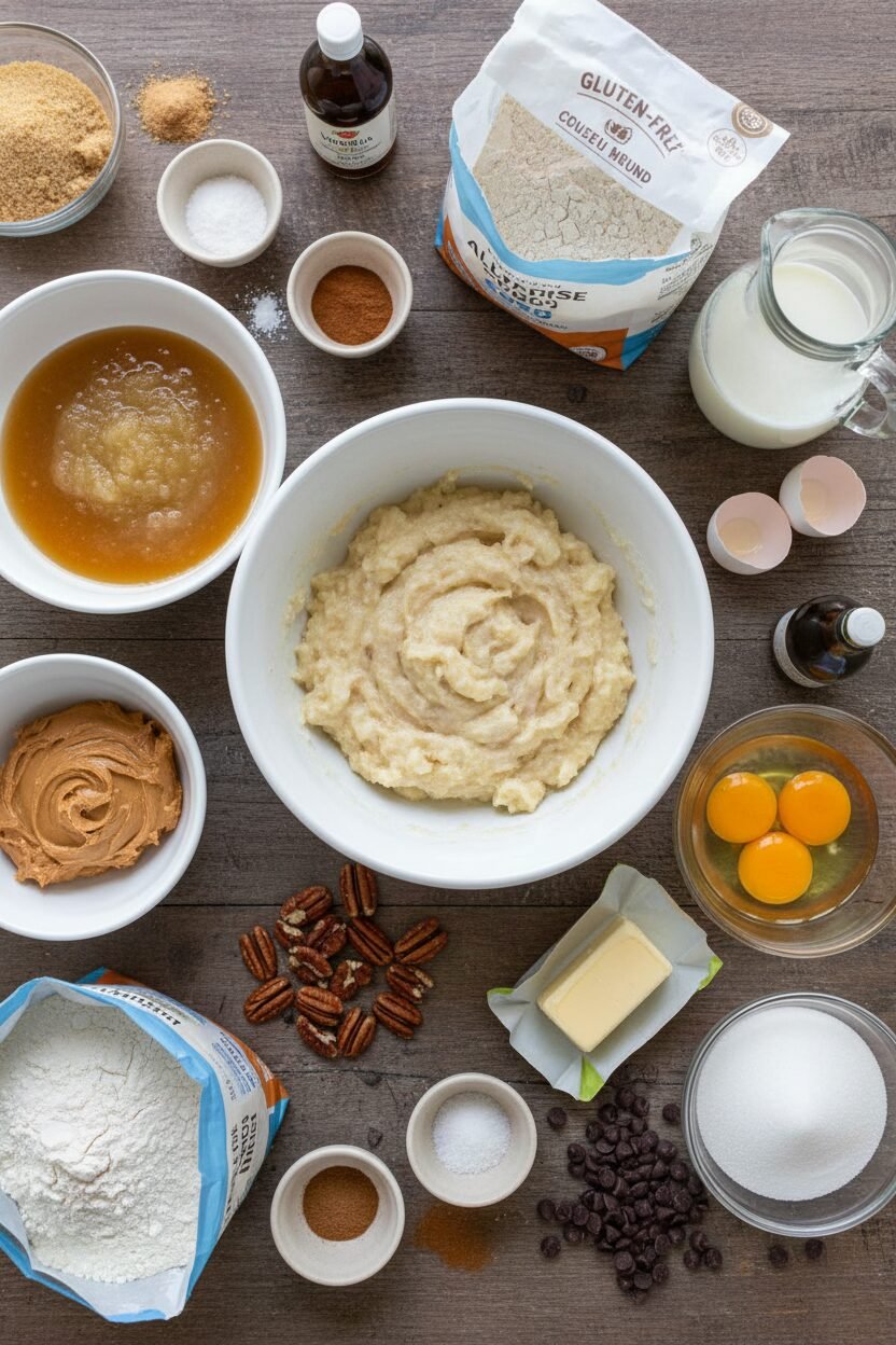 Peanut Butter Swirled Banana Loaf