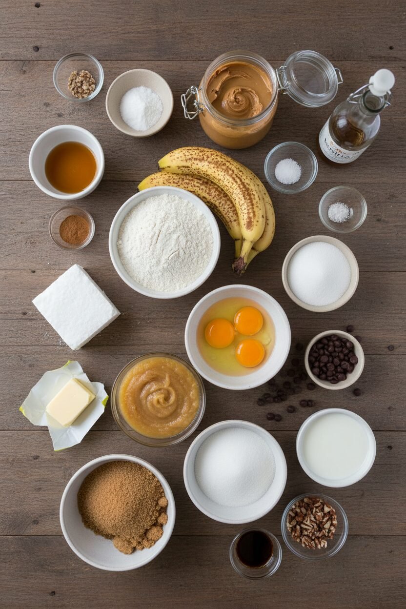 Peanut Butter Swirled Banana Loaf