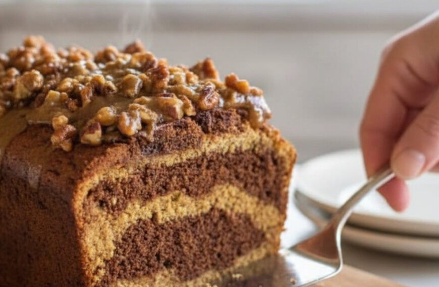 Best Ever Banana Bread with Swavory Peanut Butter Swirl