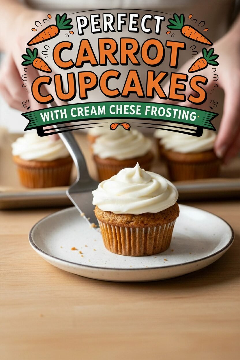 Perfect Carrot Cupcakes with Cream Cheese Frosting