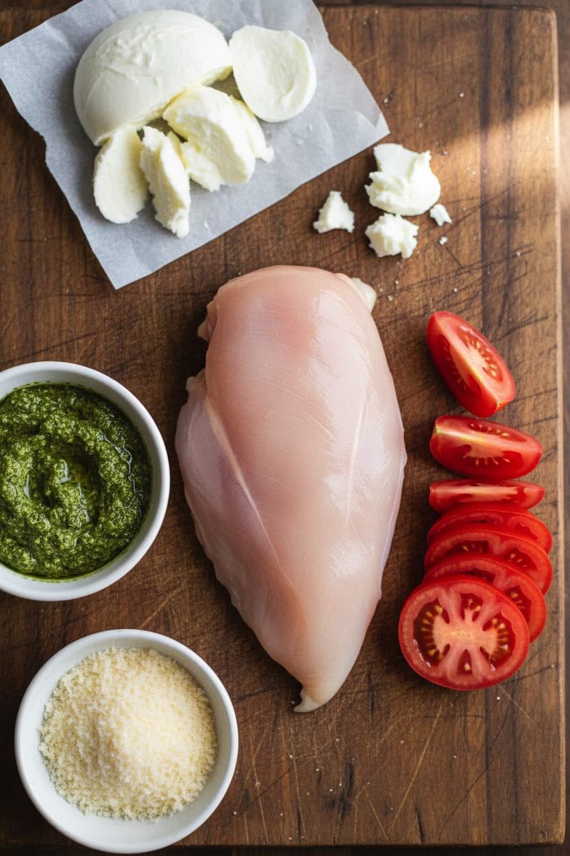 Pesto Mozzarella Baked Chicken