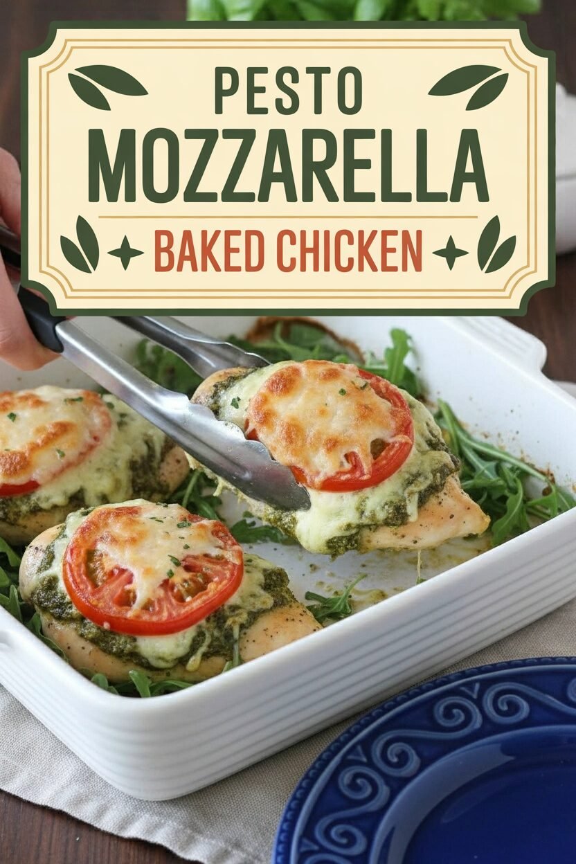 Pesto Mozzarella Baked Chicken