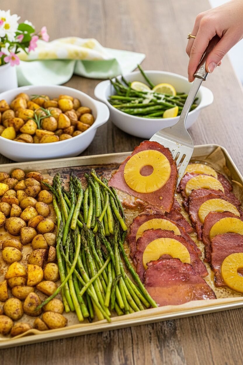 Pineapple Glazed Sheet Pan Easter Ham
