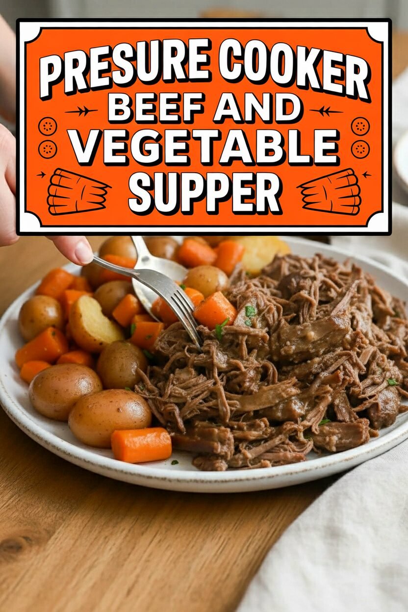 Pressure Cooker Beef and Vegetable Supper