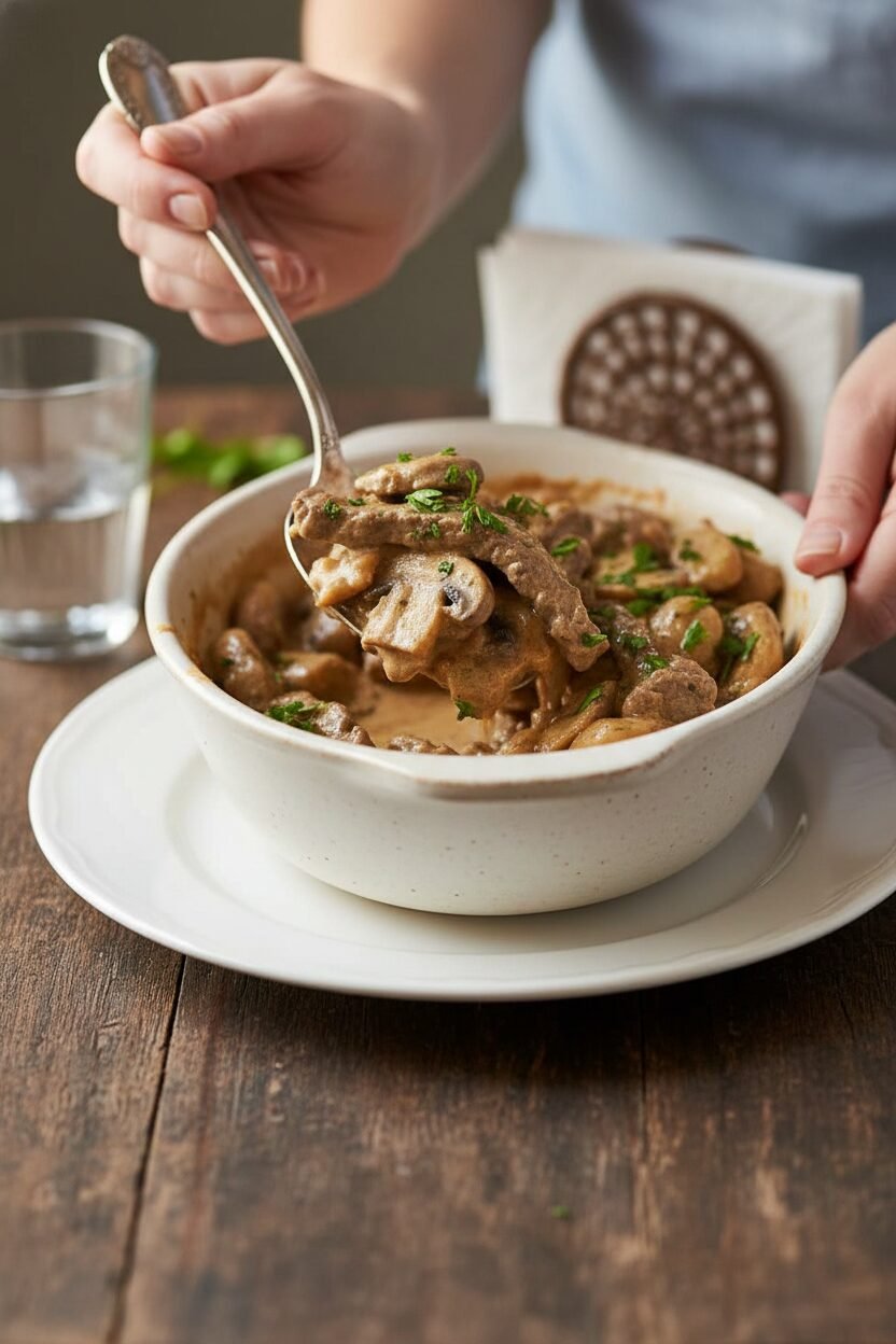 Quick Beef and Mushroom Stroganoff