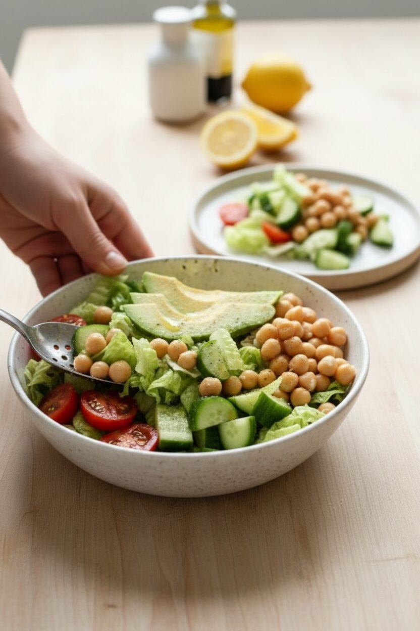 Quick Chickpea Avocado Salad