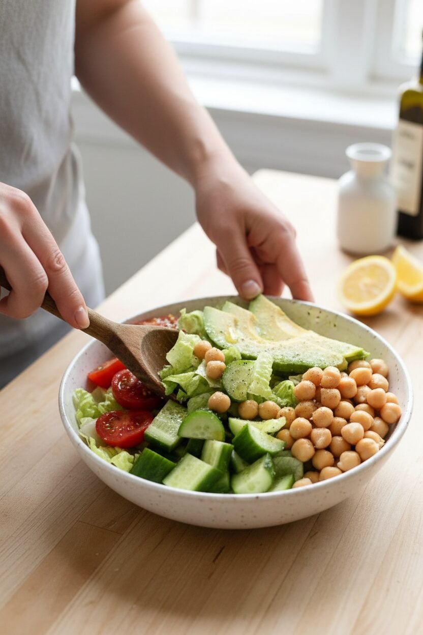 Quick Chickpea Avocado Salad