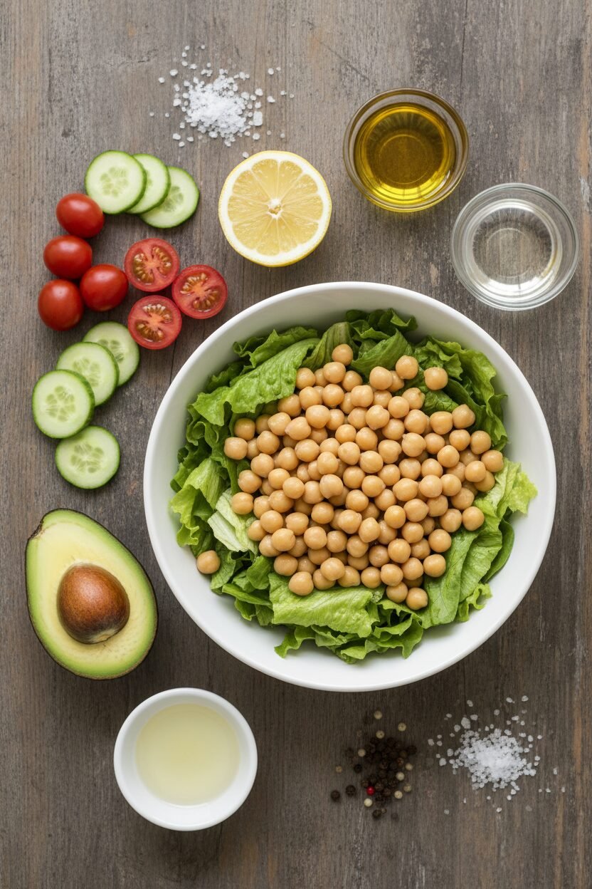 Quick Chickpea Avocado Salad