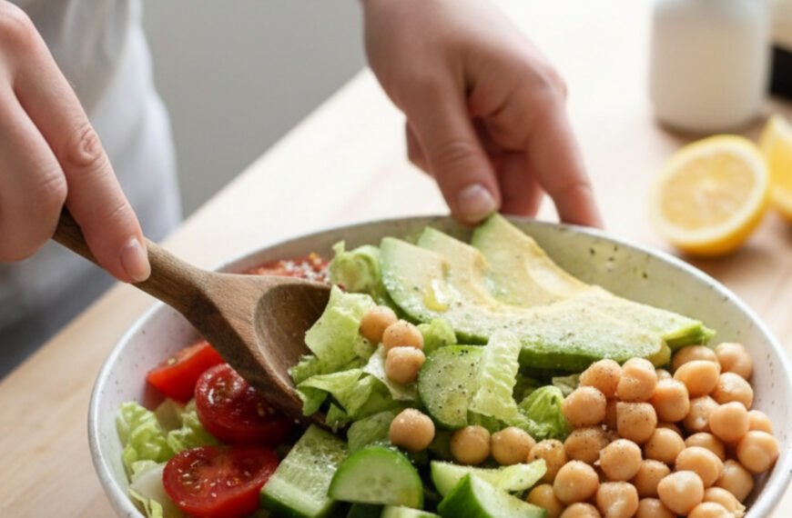 High-Fiber Chickpea and Avocado Salad (15-Minute Recipe)
