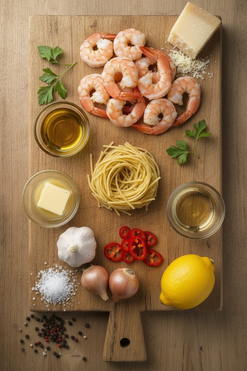 Quick Garlic Shrimp with Pasta