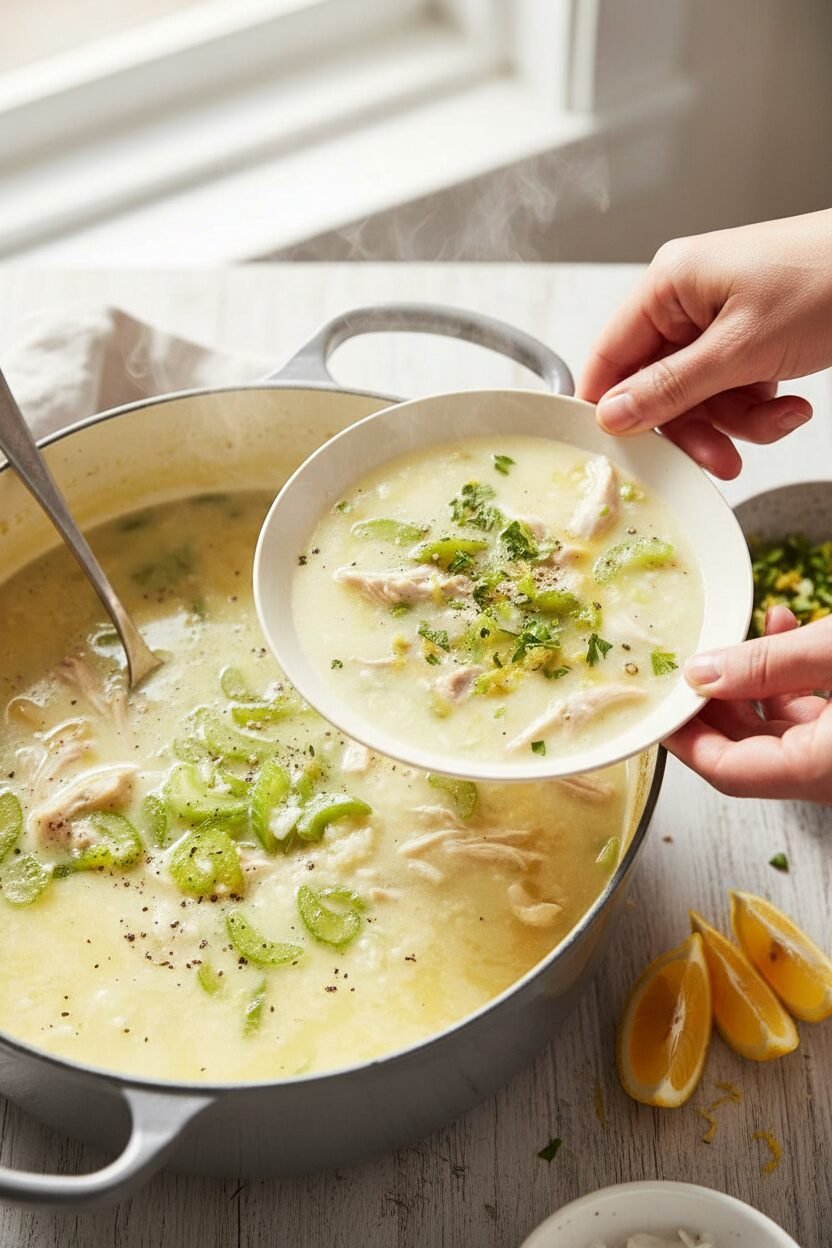 Quick Lemon Chicken Soup with Rice