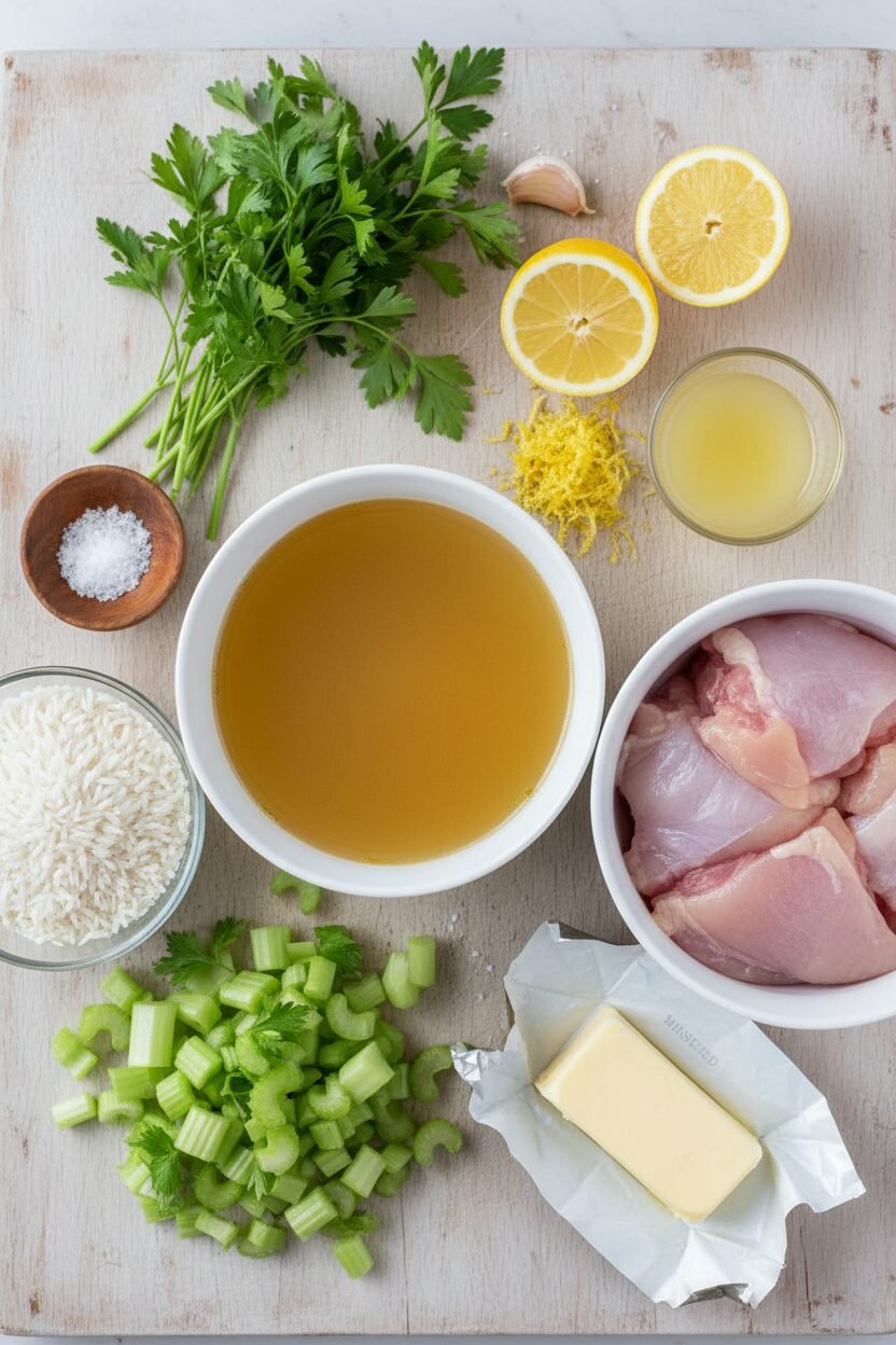 Quick Lemon Chicken Soup with Rice