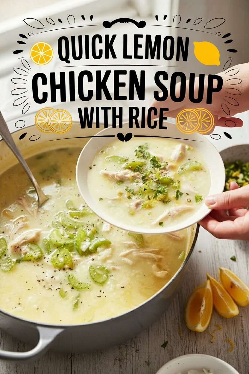 Quick Lemon Chicken Soup with Rice