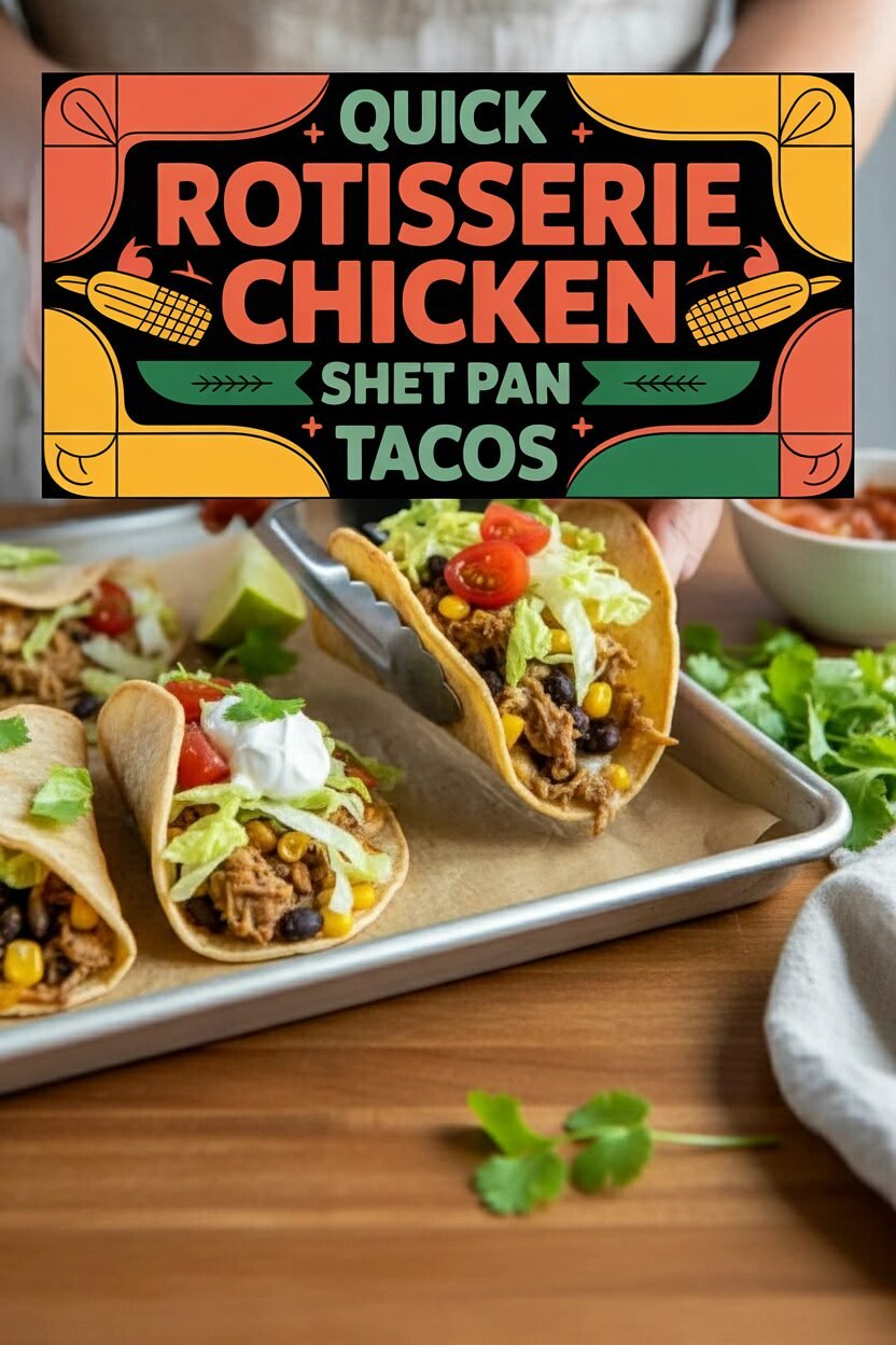 Quick Rotisserie Chicken Sheet Pan Tacos