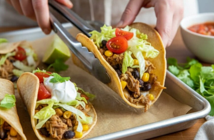 Easy 30-Minute Sheet Pan Rotisserie Chicken Tacos