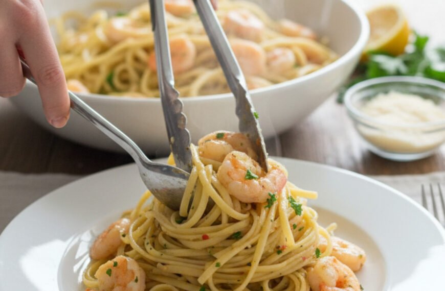 Quick Shrimp Scampi with Linguine