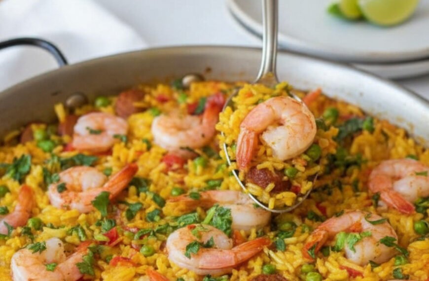Easy One-Pot Shrimp and Sausage Paella