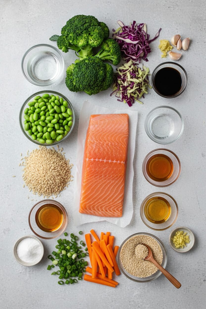 Quick Teriyaki Salmon and Broccoli Bowls