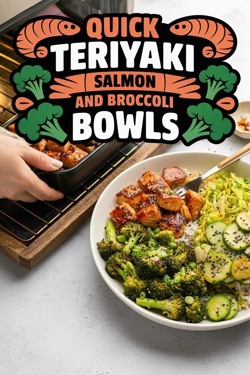 Quick Teriyaki Salmon and Broccoli Bowls