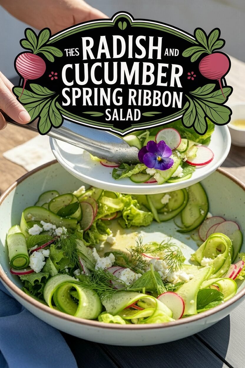 Radish and Cucumber Spring Ribbon Salad