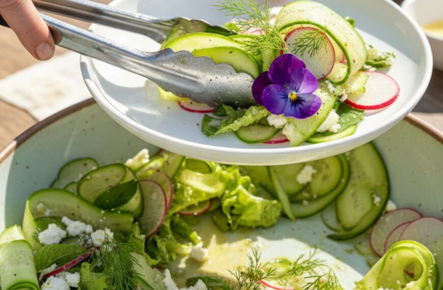 Radish and Cucumber Spring Ribbon Salad