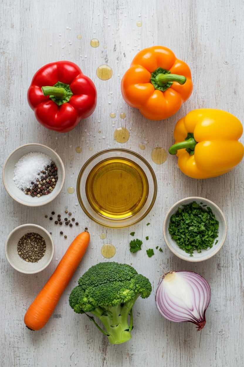Rainbow Roasted Vegetables with Corned Beef