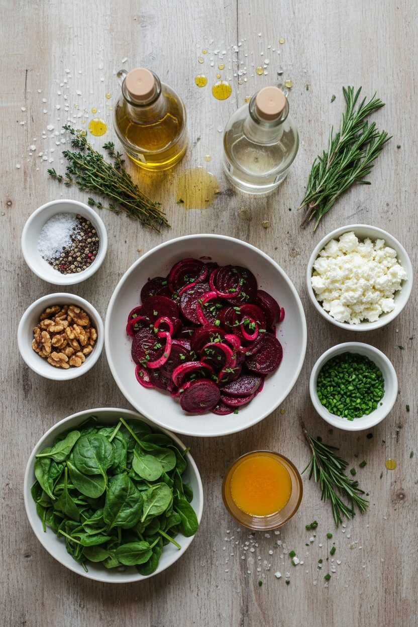 Roasted Beet Goat Cheese and Walnut Salad