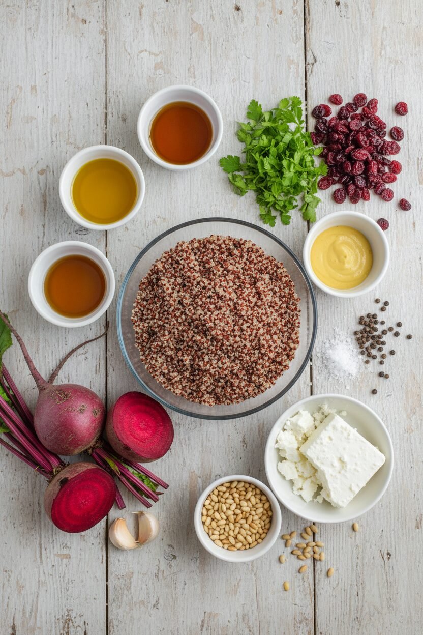 Roasted Beet Quinoa Salad with Feta