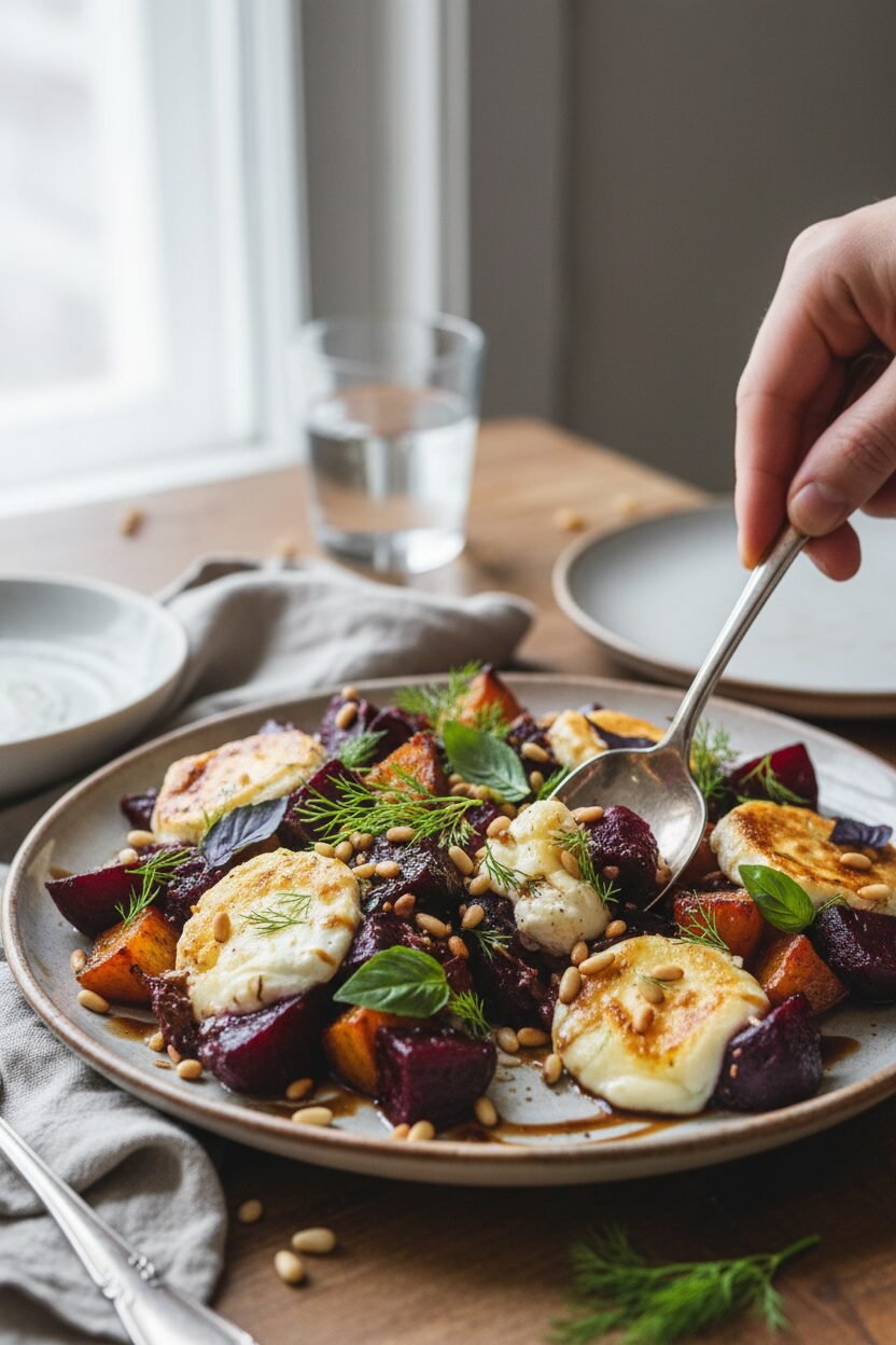 Roasted Beet and Goat Cheese Medley