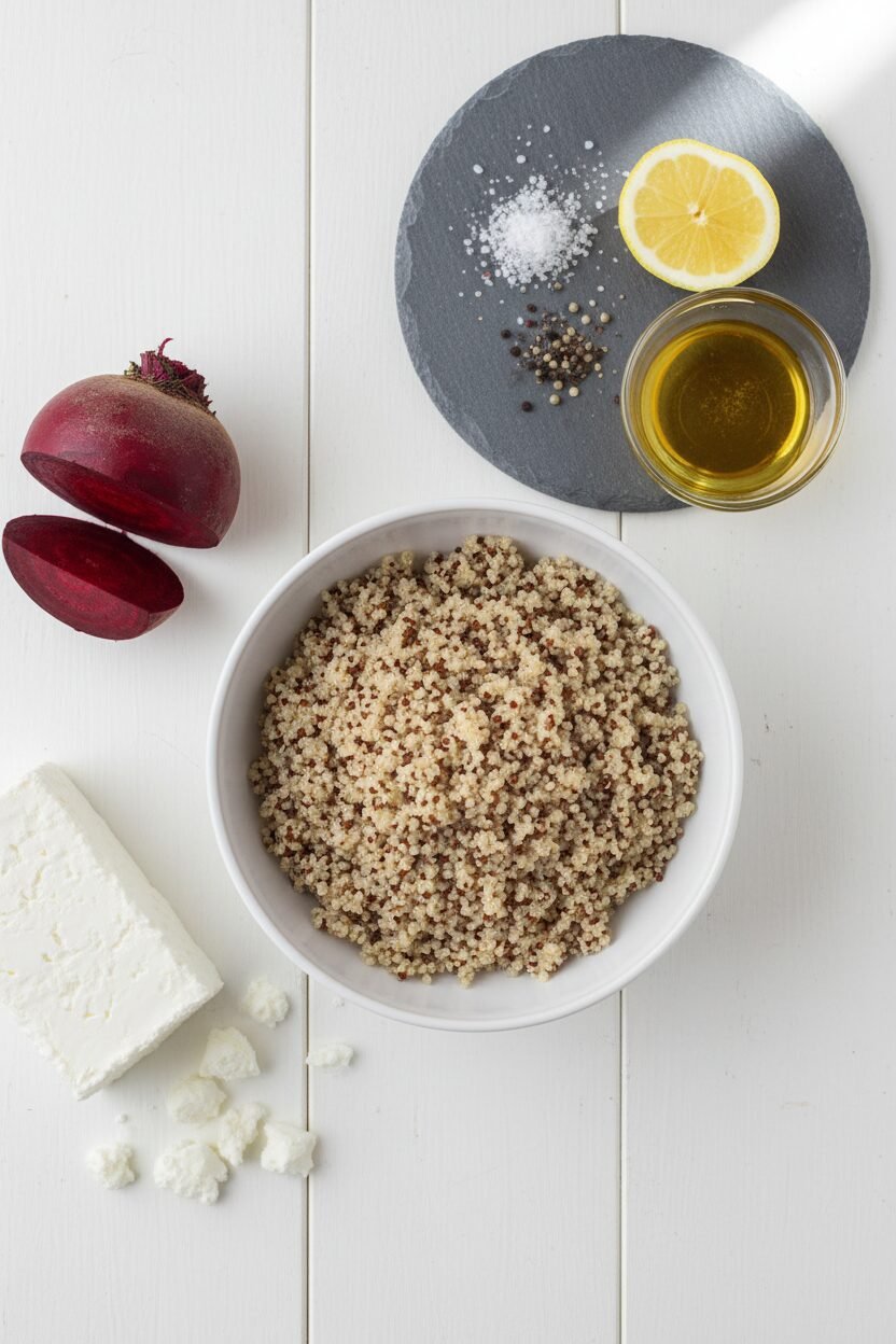 Roasted Beet and Goat Cheese Quinoa Salad